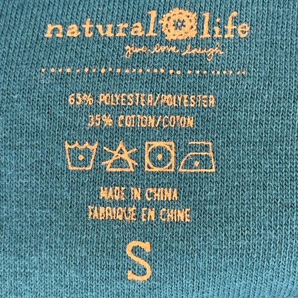 Natural Life Teal Making It Up As I go Sweatshirt Small Floral Graphic Oversized - Picture 7 of 12